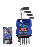 Набор шестигранников HEX мини с шаром из 9 предметов, 1,5-10 мм, 120 мм, "MAXIMUM" MX 14718