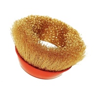 Щетка чашечная для УШМ 150 мм (6), латунированная, волнистая проволока оптом